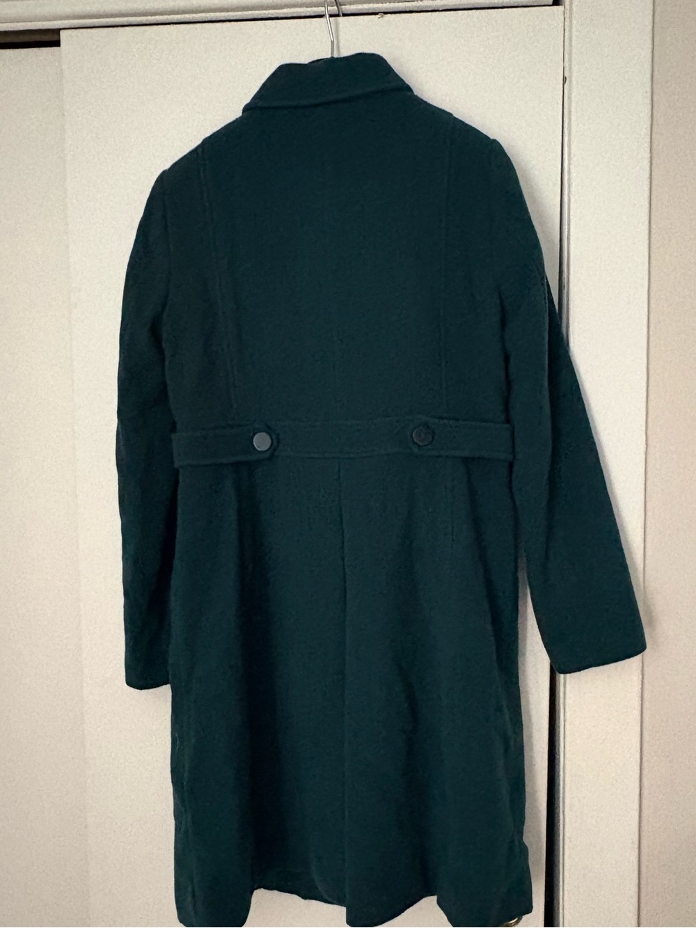 Hobb’s London Jude Double Breasted Teal Wool Coat - Picture 9 of 11